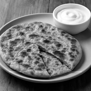 Aloo paratha with curd