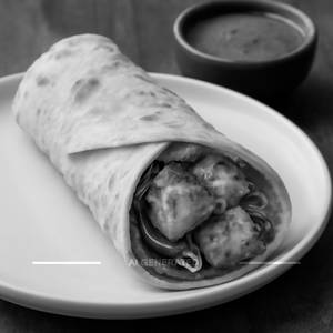 Paneer tikka roll