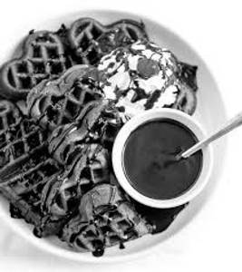 Triple chocolate waffle [round waffles]