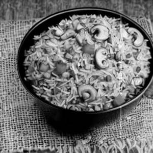 Mushroom Onion Fried Rice