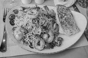 Aglio Olio Pasta With Prawns