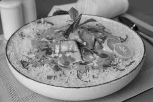 Fish Thai Curry Green With Basil Rice