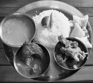 Fish [rui] thali