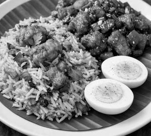 Biriyani Rice + chicken chilly +Boiled Egg
