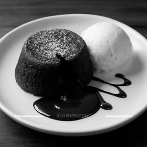 Choco Lava Cake With Ice Cream