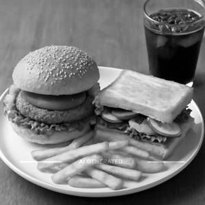 Burger + Grilled Sandwich + Fries+Cold Drink
