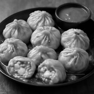 Cheese Corn Chilli Momos [8 Pieces]