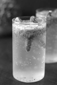 Lime soda with sabja