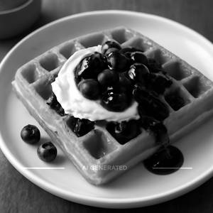 Blueberry Cream Cheese Waffle