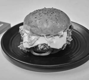 Crispy chicken cheese burger