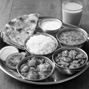 Kadai paneer thali