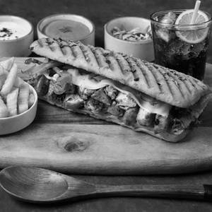 African Sunset Panini + Medium Fries + Coke