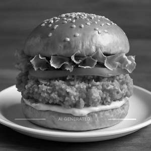 Crispy chicken burger