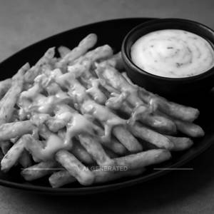 Cheese Masala Fries with Special Dip