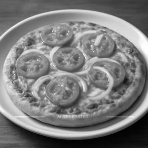 Onion & tomato pizza