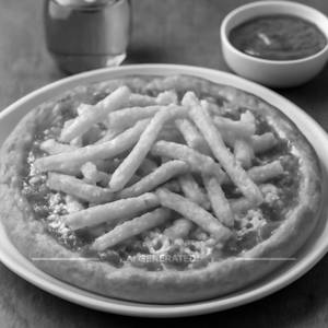 French fries pizza