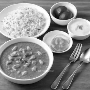 Kaju Masala With Jeera Rice & Sweet Combo