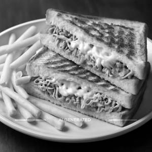Cheese Masala Maggie Sandwich+
French Fries