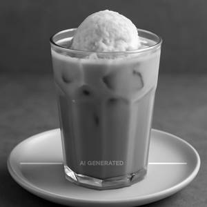 Cold coffee with ice cream
