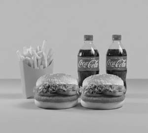 2 Veg Makhani Burgers + Fries + 2 Coke [250 Ml]