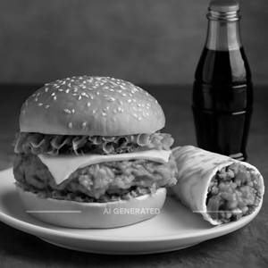 Crunchy Chicken Cheese Burger Combo 