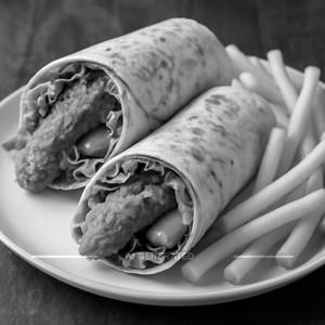 Crispy Chicken Wrap [2 Pieces] With Fries 