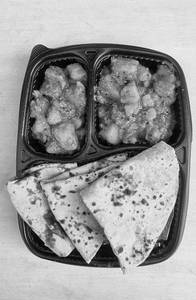 Achari Aaloo With 3 Tawa Roti And Salad