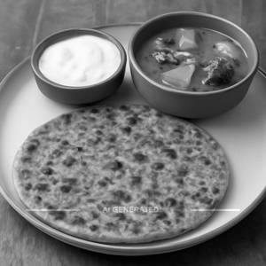 Mix Veg Paratha With Curd Meal