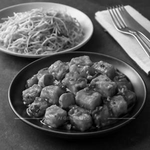 Paneer Chilli With Noodles