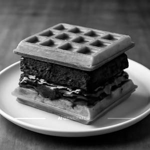 Choco Brownie Overload Waffle Sandwich