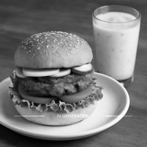 Mix Veg Burger with Buttermilk
