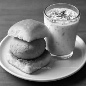 Vadapav+Buttermilk
