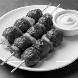 Vegetable Skewers with Pickled Mayo