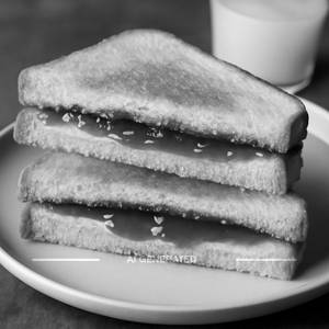 Bread butterjam sandwich