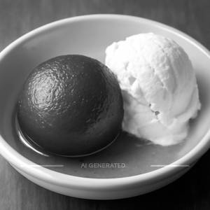 Gulab Jamun With Ice Cream