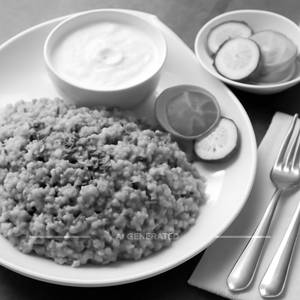 Dal Khichdi With Curd