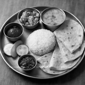 Less Spicy Mini Veg Thali