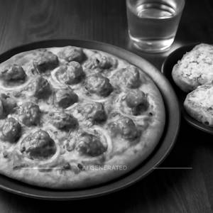 Chicken Tikka Pizza+Cheese Garlic Bread                                                                          