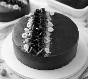 Signature chocolate hazelnut cake