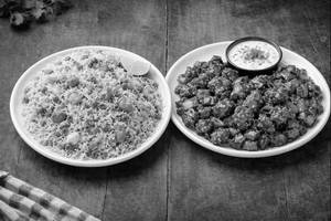 Chicken Fried Rice With Chilli Chicken Dry
