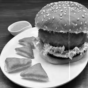 Crunchy Samosa Patty Burger
