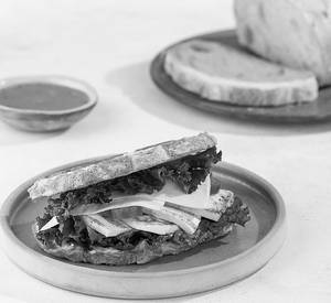 Creamy Cottage Cheese In Sour Dough Sandwich