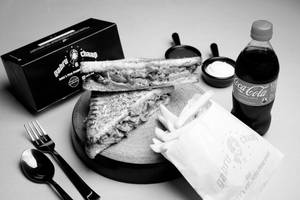 Patiala Peg Chaap Sandwich + Salted Fries + Coke