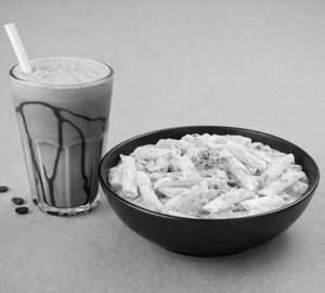 White Sauce Pasta & Rich Chocolate Cold Coffee