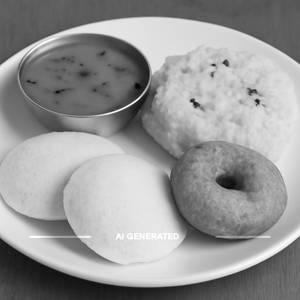 Idli Sambar (Plate) + Rice Pongal + Vada (Single)