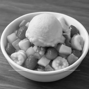 Fruit Salad With Mango Ice Cream
