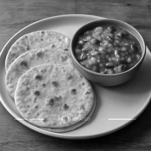 3 Phulkas +Mixed Veg Curry(half)