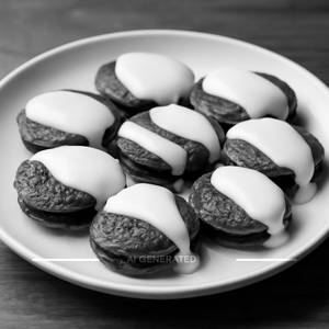 Dark & White Fantasy Mini Pancakes (8 Pieces)
