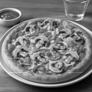 Mushroom pizza large