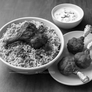 Mutton Dum Diryani + Chicken Lollipop (3 Pcs)